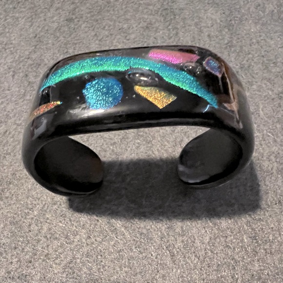 Fused Glass Art Cuff XL - Picture 1 of 4